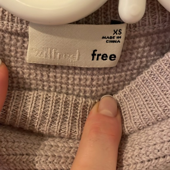 Wilfred Free Crop Top Lilac Purple Wing Sleeve XS - Picture 3 of 5